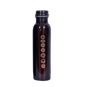 Vintage Design 33 Oz Copper <b>Drinkware</b> Ayurvedic Leak-Proof Lid 7 Chakras <b>Disposable</b> Metal Copper Bottle for Water Durable - Product Image 1