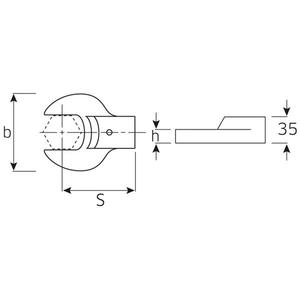 Llave de boca abierta Stahlwille 24.5x28mm Herramienta de alta calidad - Product Image 2
