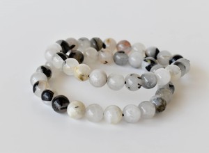 Natural Black Rutile 8mm Round <b>Beaded</b> <b>Bracelet</b> Superb Quality Healing Crystals For Fashion Jewelry Mediation at Best Price - Product Image 4