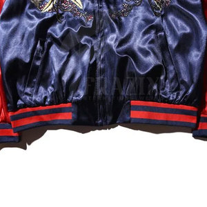 Dernière conception de blouson aviateur en satin pour hommes prix de gros blouson aviateur en satin dans le meilleur matériel pour la vente en ligne - Product Image 4