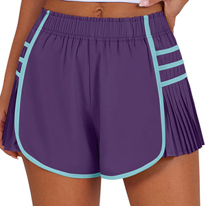 Pantalones cortos de punto de tela para mujer, venta al por mayor, pantalones cortos de gimnasio, transpirables, atléticos, para Yoga y motorista, correr, gimnasio, pantalones cortos para mujer - Product Image 1