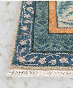 Haute Qualité 5x8 Bleu Tapis Handmatted Persan Design Laine Tapis Moderne Coton Soie pour Salon - Product Image 5