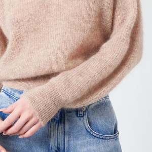 Pull en tricot chaud d'hiver pour femmes à manches longues, pull décontracté et respirant, bouton personnalisable, vente en gros bon marché - Product Image 5