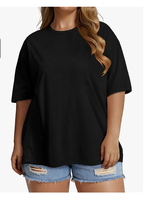 Pabrik Pakaian Bangladesh Grosir Kaos Wanita Ukuran Besar Lengan Pendek Kerah Bulat Logo Kustom Kedatangan Baru Kaos Grosir