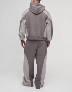 Conjunto Deportivo de 2 Piezas de Forro Polar Técnico de Marca Privada OEM, Ropa Deportiva para Hombre, Diseño de Parches Multicolores, Poliéster Puro - Product Image 6