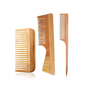 Peigne en bois naturel démêlant brosse à cheveux Portable Paddle Nylon Airbag peigne de massage outil de coiffure utilisation en salon - Product Image 4