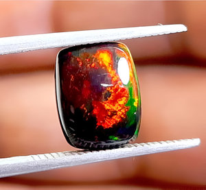 Piedra preciosa de ópalo tratado ahumado Welo cabujón suelto gemas de ópalo negro Arco Iris Piedra Natural llamativa de minas etíopes - Product Image 4