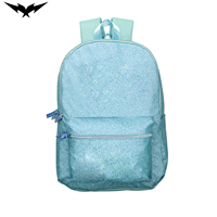 Tas Ransel Olahraga Bigetron Ringan Motif Kamuflase Tahan Air Bahan Cordura Berkilau dengan Tali Rantai dan Ritsleting untuk Wanita