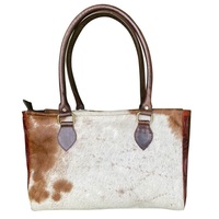 Sac en cuir véritable de qualité supérieure avec fermeture éclair à pompon, accessoires en laiton, style bohème vintage, côtés en cuir de vachette, fournisseur indien