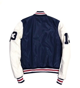Veste universitaire personnalisée avec patch, corps en laine, col montant, style streetwear hivernal pour hommes, femmes et enfants - Product Image 2