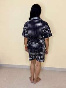 Vêtements de nuit à demi-manches Pyjamas pour femmes Combinaison de nuit en coton, vêtements de nuit tricotés pour femmes - Product Image 2