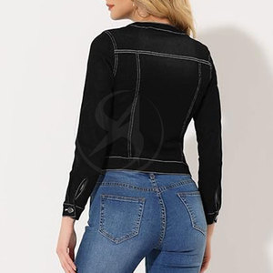 Vestes Jeans pour Femmes Conception Personnalisée Vestes Jeans pour Femmes quantité minimale de commande Bas Vestes Jeans pour Femmes Respirant - Product Image 2