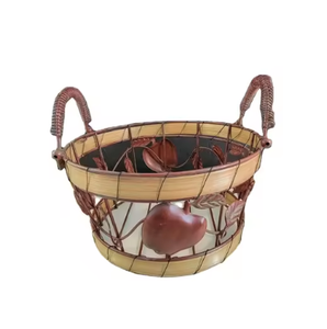High Demanding Metal Wire Kitchen Decor <b>Basket</b> Handmade Storage <b>Baskets</b> Wire <b>Mesh</b> <b>Basket</b> for Kitchen Storage & Restaurants Use - Product Image 4