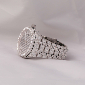 Reloj de lujo de acero inoxidable para hombre Moissanite VVS Clarity Round y Baguette Diamond Totalmente helado para uso diario Fiestas de lujo - Product Image 2