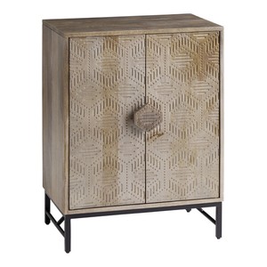 Modern Design Mango <b>Wood</b> and Iron <b>Storage</b> <b>Cabinet</b> for Bedroom Hotel Hospital Use with 2 Doors and Customizable Size - Product Image 1