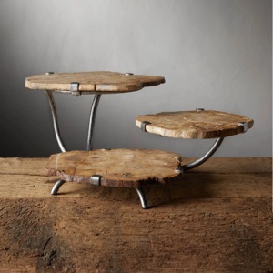 Plateau décoratif de Noël rectangulaire écologique Plateau de service alimentaire de qualité supérieure avec poignées Plateaux en aluminium fini antique - Product Image 6