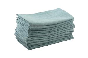 Juego de toallas de cocina tejidas de secado rápido de algodón 100%, servilleta cuadrada de Chambrey negro para el hogar, hoteles, restaurantes y niños, juego de 6 - Product Image 2