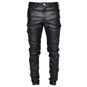 กางเกงหนังแฟชั่นคุณภาพสูงสั่งตัดได้ กางเกงหนังขายาวผู้ชาย หนังแกะ ดีไซน์พรีเมียมสำหรับกางเกงหนังผู้ชาย - Product Image 5