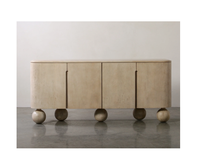 Buffet en bois blanc de style moderne, meuble de rangement multifonctionnel industriel pour cuisine, salon, chambre à coucher, utilisation en extérieur