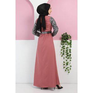 Vestido de Fiesta con Plumas, Talla XS, Vestido de Gala Maxi con Lentejuelas, Perlas y Flores, Elegante Vestido de Noche para Baile de Graduación - Product Image 5