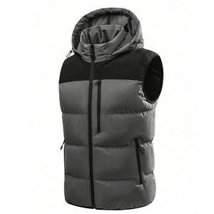 Men's Puffer <b>Vest</b> Polyester Filled Lightweight Warm Outdoor <b>Vest</b> Casual Sleeveless Jacket Comfortable Fashionable Factory Supply - Product Image 1