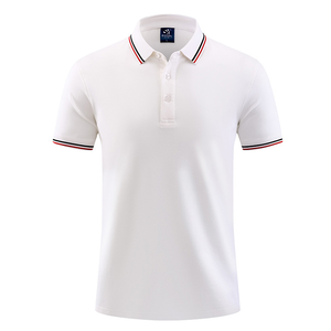 Nuevo 2026 alta calidad blanco negro transpirable empresa logo uniforme publicidad actividad algodón Polo camiseta para hombres ropa casual - Product Image 5