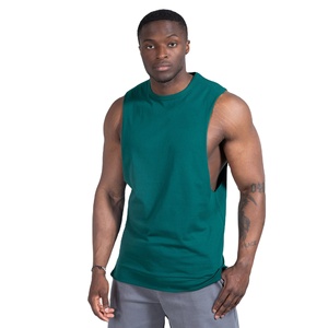 Top High Quality Cotton Sleeveless Tank Top for Men Summer Fitness Sportswear with <b>Button</b> Decoration Muscle Vests Blank Pattern - Product Image 1