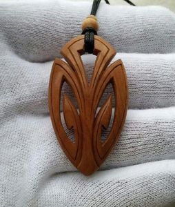 สร้อยคอแฟชั่นสำหรับผู้ชายผู้หญิงจี้ไม้สไตล์โบโฮชนเผ่าโซโน่ธรรมชาติขนาดใหญ่สร้อยคอทำด้วยมือปรับสายได้ - Product Image 5