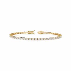 9K <b>Rose</b>/Yellow/White <b>Gold</b> Lab Grown Baguette Diamond Vintage Rhodium Plated IGI Certified Women's Tennis Bracelet OEM Jewelry - Product Image 1