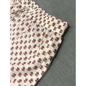 กางเกงขาสั้นผ้าฝ้ายพิมพ์ลายบล็อก 100% เอวกลาง ระบายอากาศได้ดี ตกแต่งด้วยงานปัก ทรงกางเกงขาสั้นแบบกระโปรง - Product Image 1