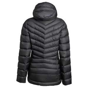 Veste d'hiver personnalisée respirante Manteau à capuche unisexe Noir solide Conception OEM Couleurs personnalisées Motifs de lettres à l'avant Premium - Product Image 2