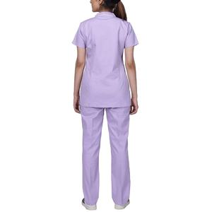 Uniforme Médico de Mezclilla para Doctor/Enfermera, Corte Cómodo, Traje Quirúrgico de Algodón y Poliéster para Uso en Hospitales y Clínicas, Manga Corta, 2026 - Product Image 4