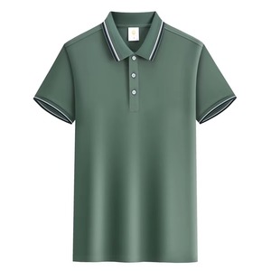 เสื้อโปโลสำหรับผู้ชายกางเกงขาสั้นแขนสั้นพิมพ์ลายโลโก้แบบนักธุรกิจพิมพ์ลายโลโก้ได้ตามต้องการฤดูร้อน - Product Image 3