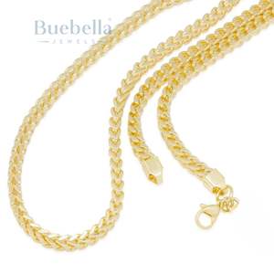 Vente chaude hommes Franco chaîne tour de cou ensemble 5mm Moissanite argent 925 avec placage en or 18 carats - Product Image 5