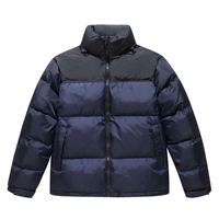 Veste bomber matelassée en polyester rembourrée de haute qualité pour homme, veste d'hiver rembourrée à bulles, service OEM en nylon/polyester