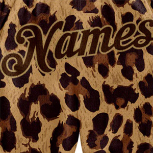 Shorts de basket-ball à imprimé léopard pour hommes, nom et numéro d'équipe personnalisés, motif animal marron noir, vêtements de sport en maille respirante - Product Image 6
