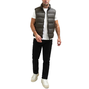 Offre spéciale Streetwear à capuche hiver uni marron épais doublure GSM veste bouffante broderie personnalisée imperméable réversible - Product Image 3