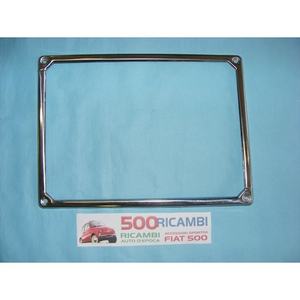 Marco de matrícula trasero Fiat 500 D FL R en Cromato Metallo para placa negra VARIE - Product Image 1