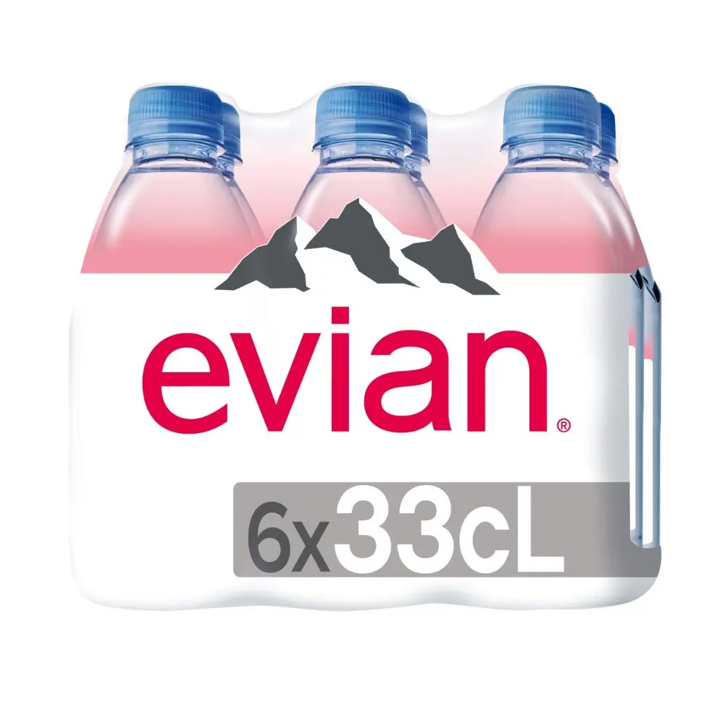 Agua mineral natural de Evian al mejor precio, agua embotellada de Evian a la venta