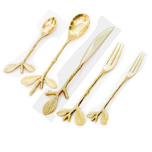 Couverts en acier inoxydable attrayants conçus sur mesure ensemble de couverts plaqué or pour la rentrée des classes cadeaux d'anniversaire de mariage - Product Image 1