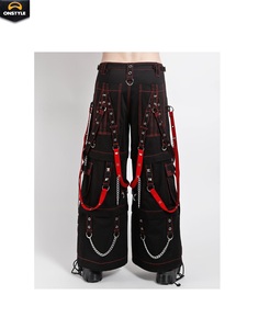 OnStyle กางเกงผ้าแคนวาสเอวสูงสไตล์วินเทจบางเกงวิ่งพร้อมสายรัดด้านข้างแบบผูกเชือกสำหรับเครื่องแต่งกายแนวสตรีทแบบอื่น - Product Image 4