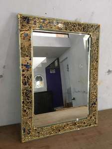 Ansley Modern Luxury Handmade Eco-Friendly Round Wall <b>Mirror</b> <b>Mosaic</b> Glass Decorative Accent for Weddings and Home Decor - Product Image 2