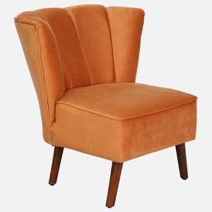 Sergio Modern Design Blush <b>Pink</b> Velvet Slipper <b>Chair</b> Elegant Living Room Furniture - Product Image 3