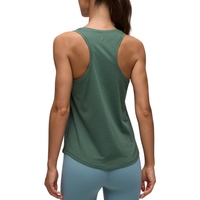 Camiseta sin mangas de punto transpirable y personalizable para mujer, ecológica, con estampado liso, para verano, informal, para gimnasio, de secado rápido