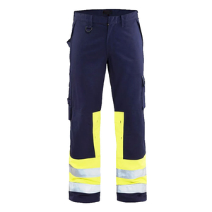 Vente en gros de vêtements de travail de sécurité réfléchissants 100% coton personnalisés OEM de haute qualité pantalons cargo de protection pour hommes avec taille supérieure - Product Image 1