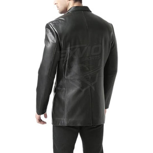 Fabricant pakistanais de manteaux en cuir pour hommes, taille personnalisée, service OEM, manteau long en cuir pour hommes pour l'hiver - Product Image 4