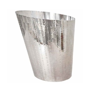 Seau à champagne carré en argent très vendu pour restaurant, bar à vin, fête, fournitures, porte-bouteille de vin en métal, bac à vendre - Product Image 1
