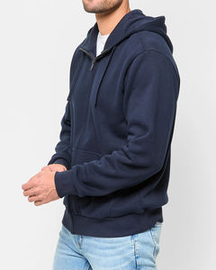 Sudadera con capucha y cremallera para hombre, deportiva, informal, de algodón, transpirable, de manga larga, para gimnasio, fitness, correr, uso diario, cómoda, versátil y a la moda. - Product Image 3