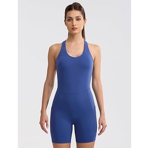 Trajes de Yoga Transpirables para Mujer, Ropa Deportiva para Exteriores, Color Azul, Espalda Cruzada, Ropa de Yoga para Gimnasio, Fitness, Deportes, Traje para Chicas - Product Image 1
