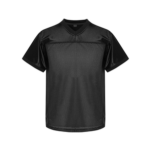 FEROCIOUS CLOTHING Custom American Football Practice Jersey <b>Red</b> <b>Mesh</b> V Neck Short Sleeve Breathable Anti-Bacterial Lightweight - Product Image 4